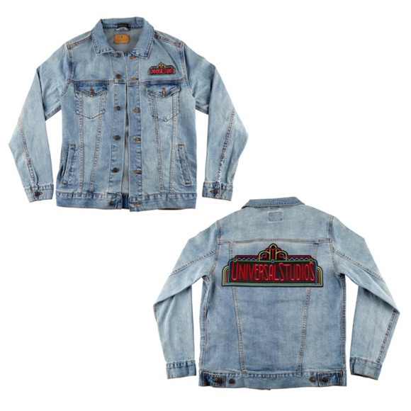 Universal Studios Florida Retro Marquee Logo Denim Jacket XL - Picture 1 of 3